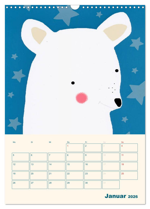 Kindliche Motive von Little Miss Arty - Illustrationen! (CALVENDO Wandkalender 2026)