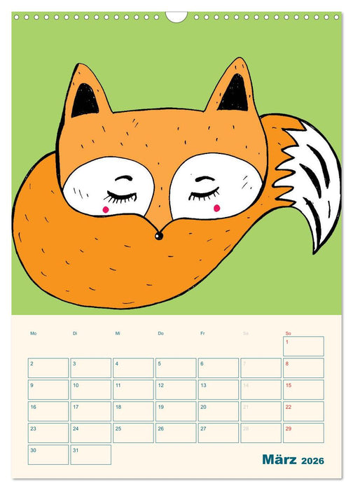 Kindliche Motive von Little Miss Arty - Illustrationen! (CALVENDO Wandkalender 2026)