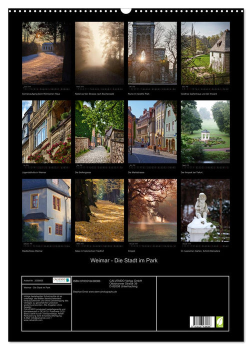 Weimar - Die Stadt im Park (CALVENDO Wandkalender 2026)