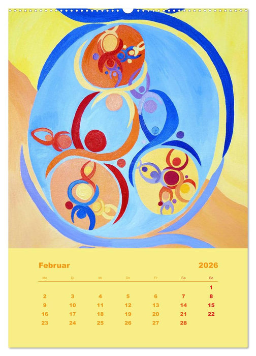 Licht ist bunt - Malerei in Acryl und Aqua Öl (CALVENDO Wandkalender 2026)