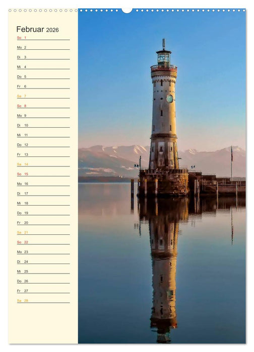Deutsche Leuchttürme - maritimer Geburtstagsplaner (CALVENDO Wandkalender 2026)