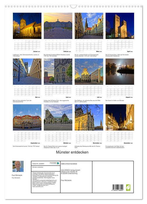 Münster entdecken (CALVENDO Wandkalender 2026)