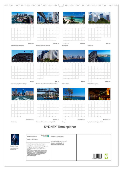 SYDNEY Terminplaner (CALVENDO Wandkalender 2026)