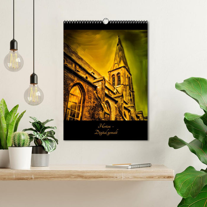 Herten - Digital gemalt (CALVENDO Wandkalender 2026)