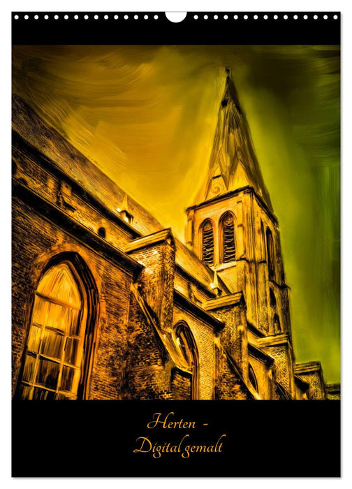 Herten - Digital gemalt (CALVENDO Wandkalender 2026)