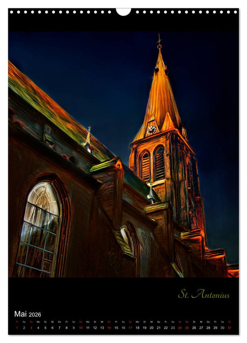 Herten - Digital gemalt (CALVENDO Wandkalender 2026)