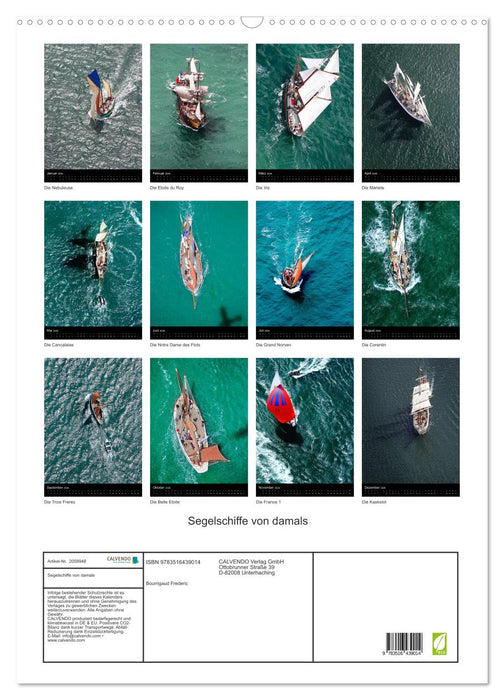 Segelschiffe von damals (CALVENDO Wandkalender 2026)