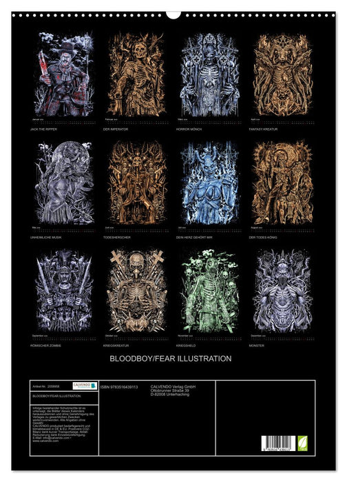 BLOODBOY/FEAR ILLUSTRATION (CALVENDO Wandkalender 2026)