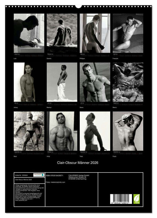 Clair-Obscur Männer 2026 (CALVENDO Premium Wandkalender 2026)