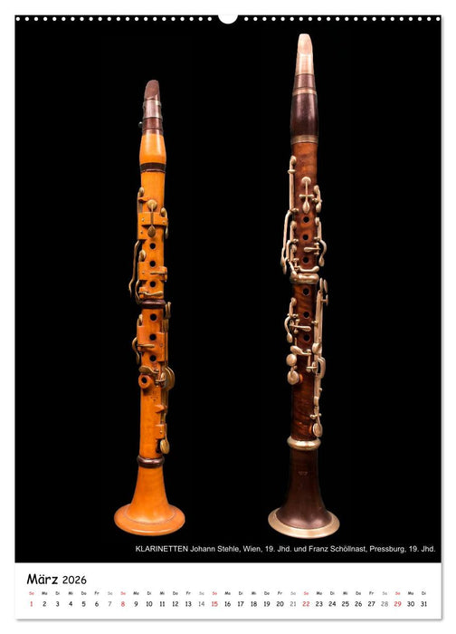 Historische Musikinstrumente (CALVENDO Premium Wandkalender 2026)
