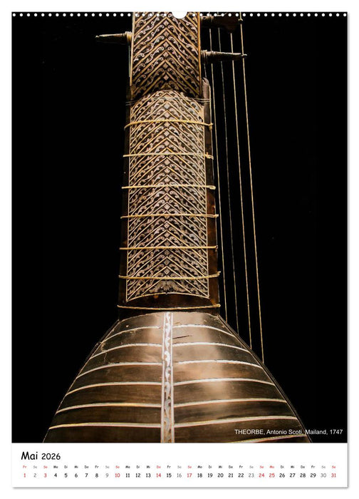 Historische Musikinstrumente (CALVENDO Premium Wandkalender 2026)