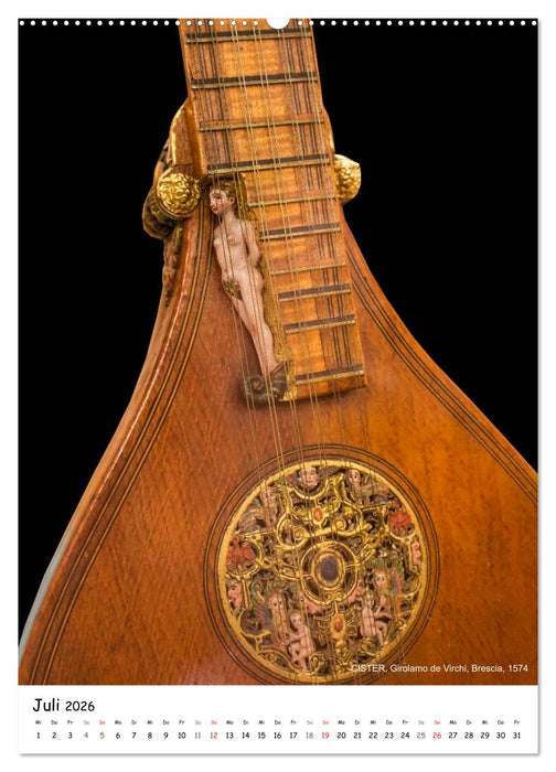 Historische Musikinstrumente (CALVENDO Premium Wandkalender 2026)