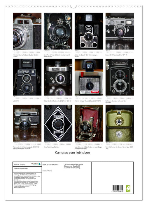 Kameras zum liebhaben (CALVENDO Wandkalender 2026)