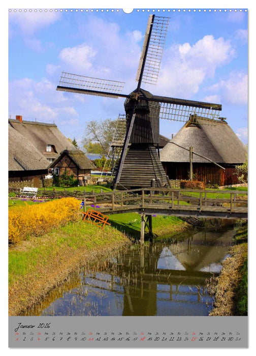 Windmühlen in Norddeutschland (CALVENDO Wandkalender 2026)
