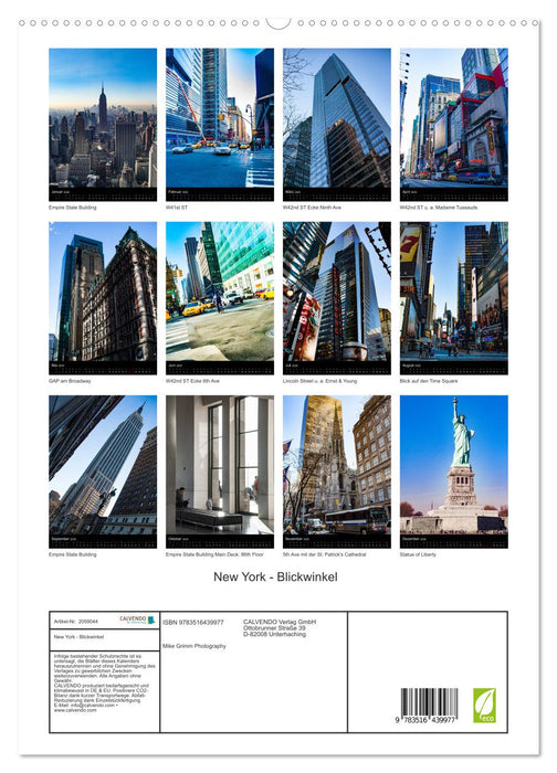New York - Blickwinkel (CALVENDO Premium Wandkalender 2026)