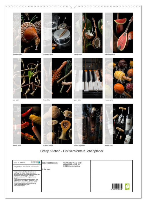 Crazy Kitchen - Der verrückte Küchenplaner (CALVENDO Wandkalender 2026)