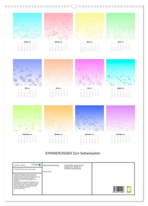 ERINNERUNGEN Zum Selberbasteln (CALVENDO Wandkalender 2026)