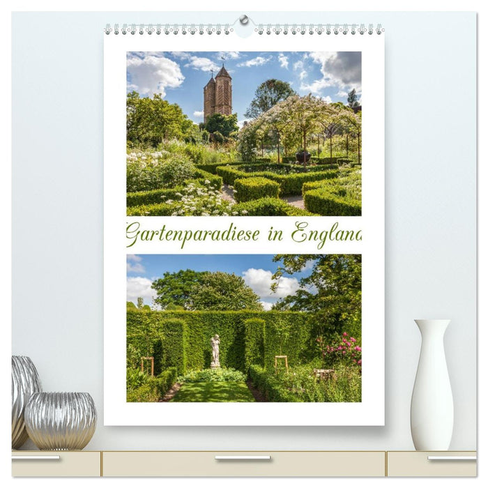 Gartenparadiese in England (CALVENDO Premium Wandkalender 2026)