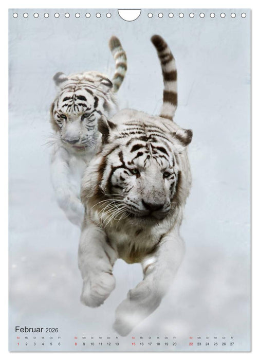 Tiere in Weiß (CALVENDO Wandkalender 2026)