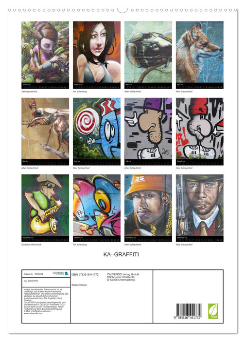 KA- GRAFFITI (CALVENDO Premium Wandkalender 2026)