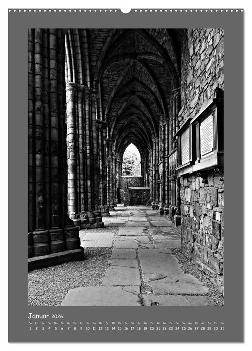 Edinburgh in schwarzweiß (CALVENDO Wandkalender 2026)