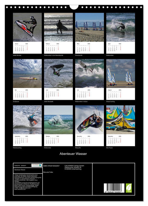 Abenteuer Wasser (CALVENDO Wandkalender 2026)