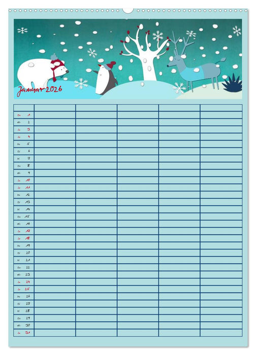 Unser buntes Familienleben (CALVENDO Premium Wandkalender 2026)