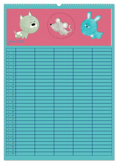 Unser buntes Familienleben (CALVENDO Premium Wandkalender 2026)