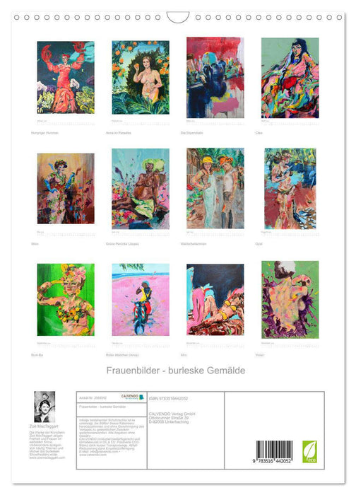Frauenbilder - burleske Gemälde (CALVENDO Wandkalender 2026)