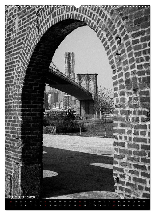 New York City Schwarz auf Weiß (CALVENDO Premium Wandkalender 2026)