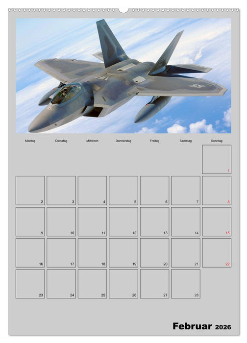 Militär. U.S. Kampfflugzeuge (CALVENDO Premium Wandkalender 2026)