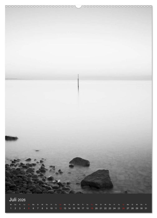 Natur in Schwarz und Weiß (CALVENDO Premium Wandkalender 2026)