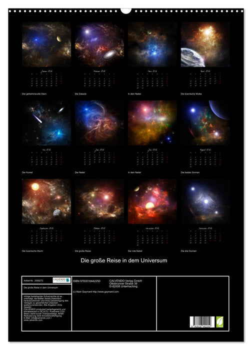 Die große Reise in dem Universum (CALVENDO Wandkalender 2026)