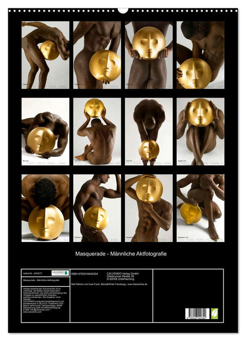 Masquerade - Männliche Aktfotografie (CALVENDO Wandkalender 2026)