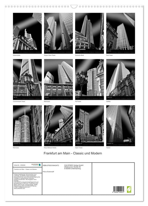 Frankfurt am Main - Classic und Modern (CALVENDO Wandkalender 2026)