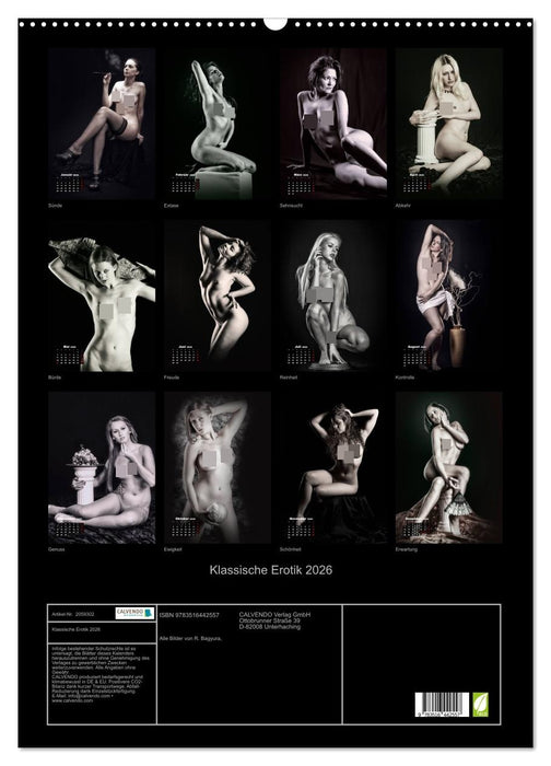Klassische Erotik 2026 (CALVENDO Wandkalender 2026)