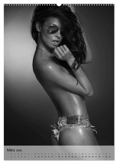 Erotische Momente. Emotionale Augenblicke in schwarz-weiß (CALVENDO Premium Wandkalender 2026)