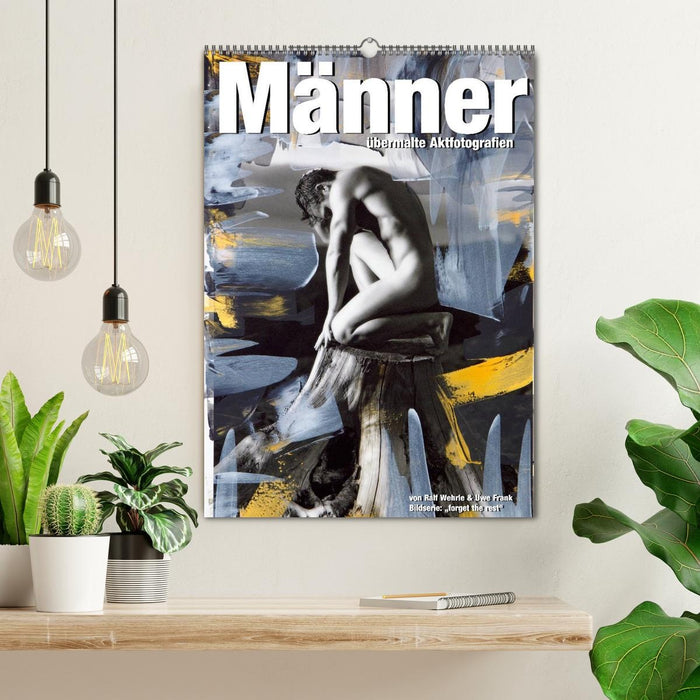 Männer - übermalte Aktfotografien (CALVENDO Wandkalender 2026)