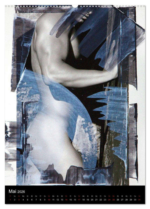 Männer - übermalte Aktfotografien (CALVENDO Wandkalender 2026)