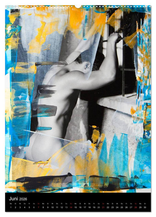 Männer - übermalte Aktfotografien (CALVENDO Wandkalender 2026)