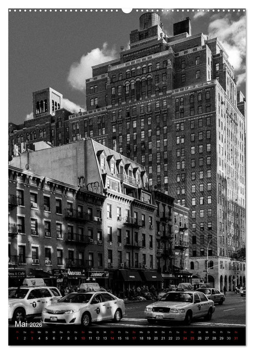 New York City Schwarz auf Weiß (CALVENDO Wandkalender 2026)