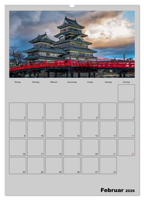 Wundervolles Japan (CALVENDO Wandkalender 2026)