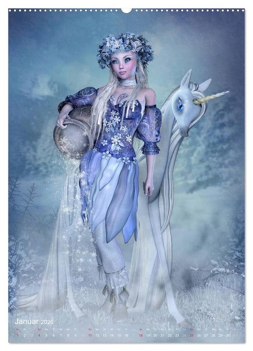 Mädchen im Manga Style (CALVENDO Premium Wandkalender 2026)