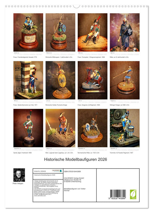 Historische Modellbaufiguren 2026 (CALVENDO Premium Wandkalender 2026)