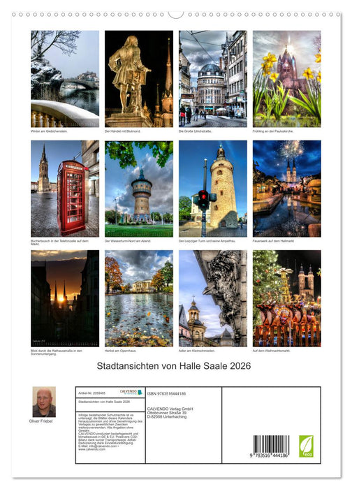 Stadtansichten von Halle Saale 2026 (CALVENDO Premium Wandkalender 2026)