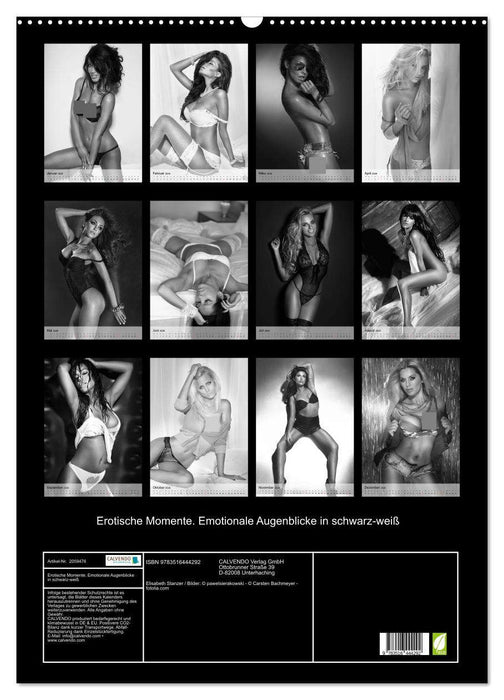 Erotische Momente. Emotionale Augenblicke in schwarz-weiß (CALVENDO Wandkalender 2026)