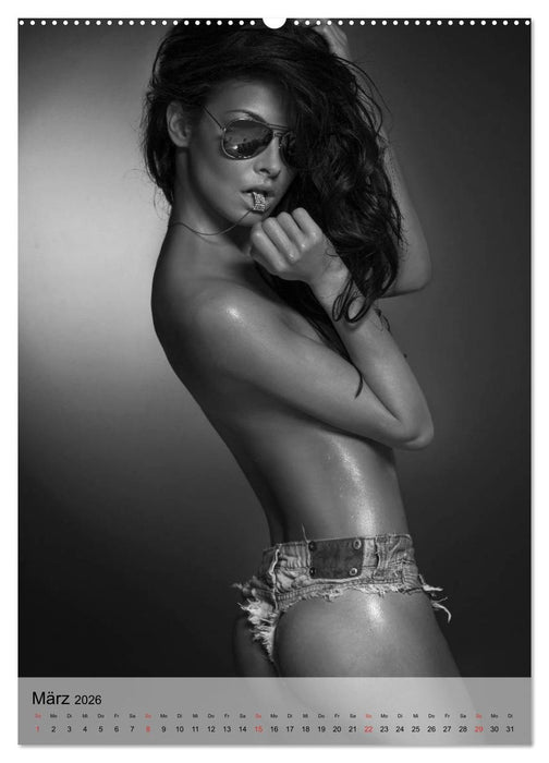 Erotische Momente. Emotionale Augenblicke in schwarz-weiß (CALVENDO Wandkalender 2026)