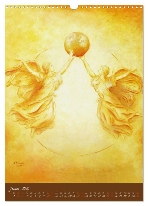 Engelmalerei 2026 Gemälde und Zeichnungen (CALVENDO Wandkalender 2026)
