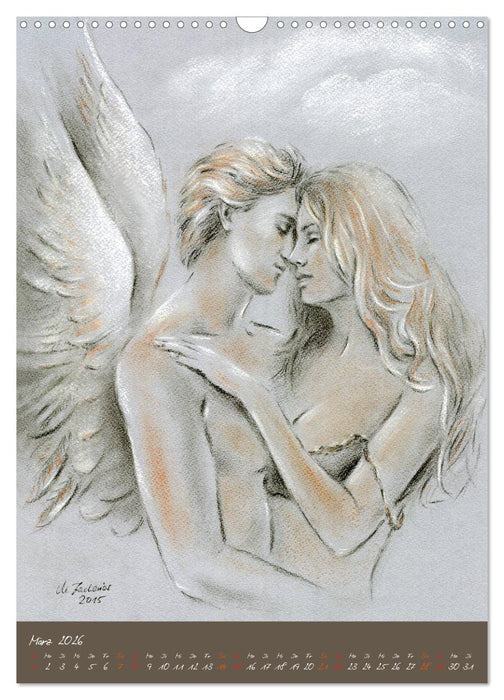 Engelmalerei 2026 Gemälde und Zeichnungen (CALVENDO Wandkalender 2026)