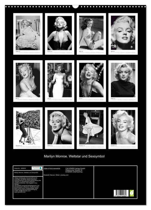 Marilyn Monroe. Weltstar und Sexsymbol (CALVENDO Wandkalender 2026)